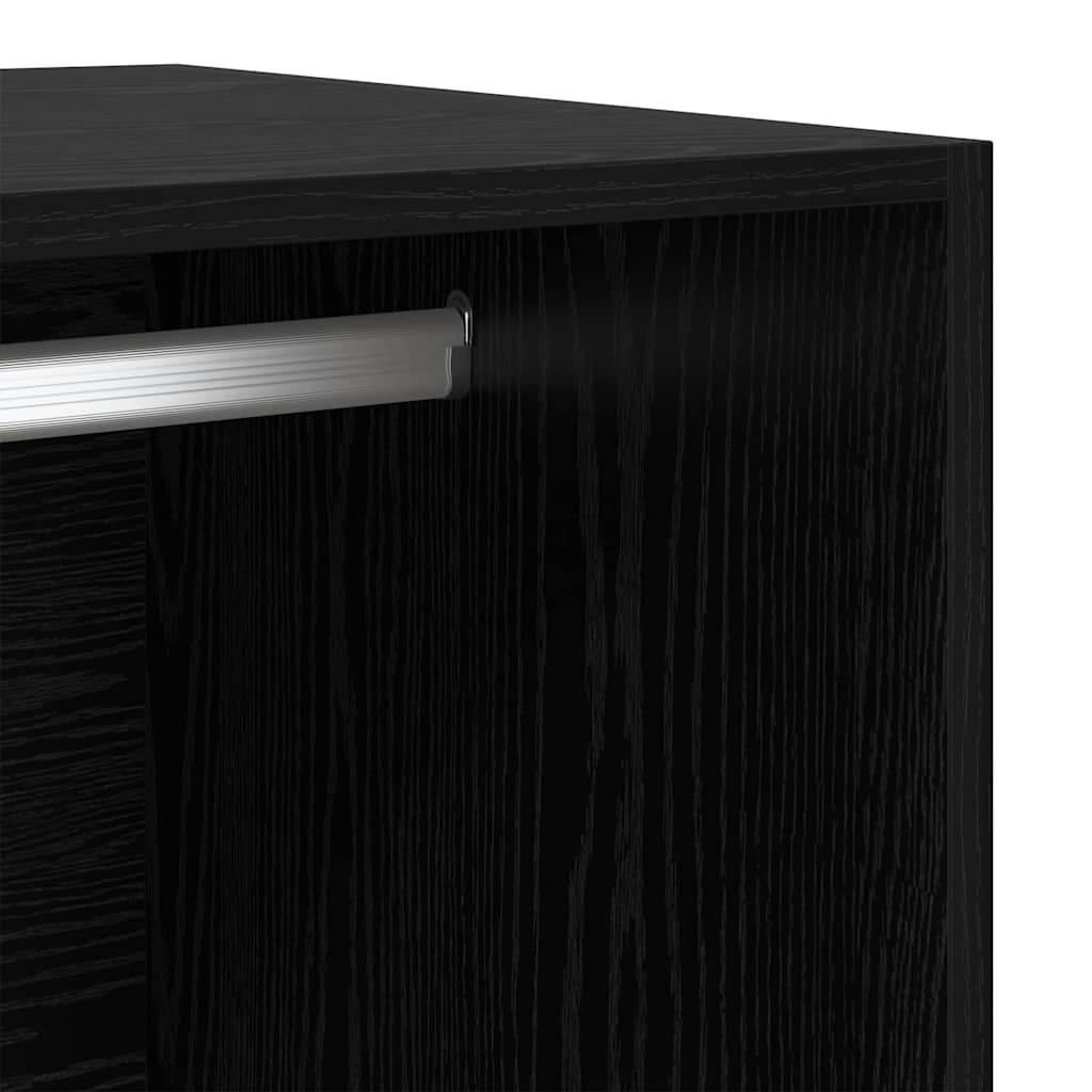 Dulap cu sertar Stejar Negru 80 x 50 x 200 cm Lemn compozit — imaginea 10