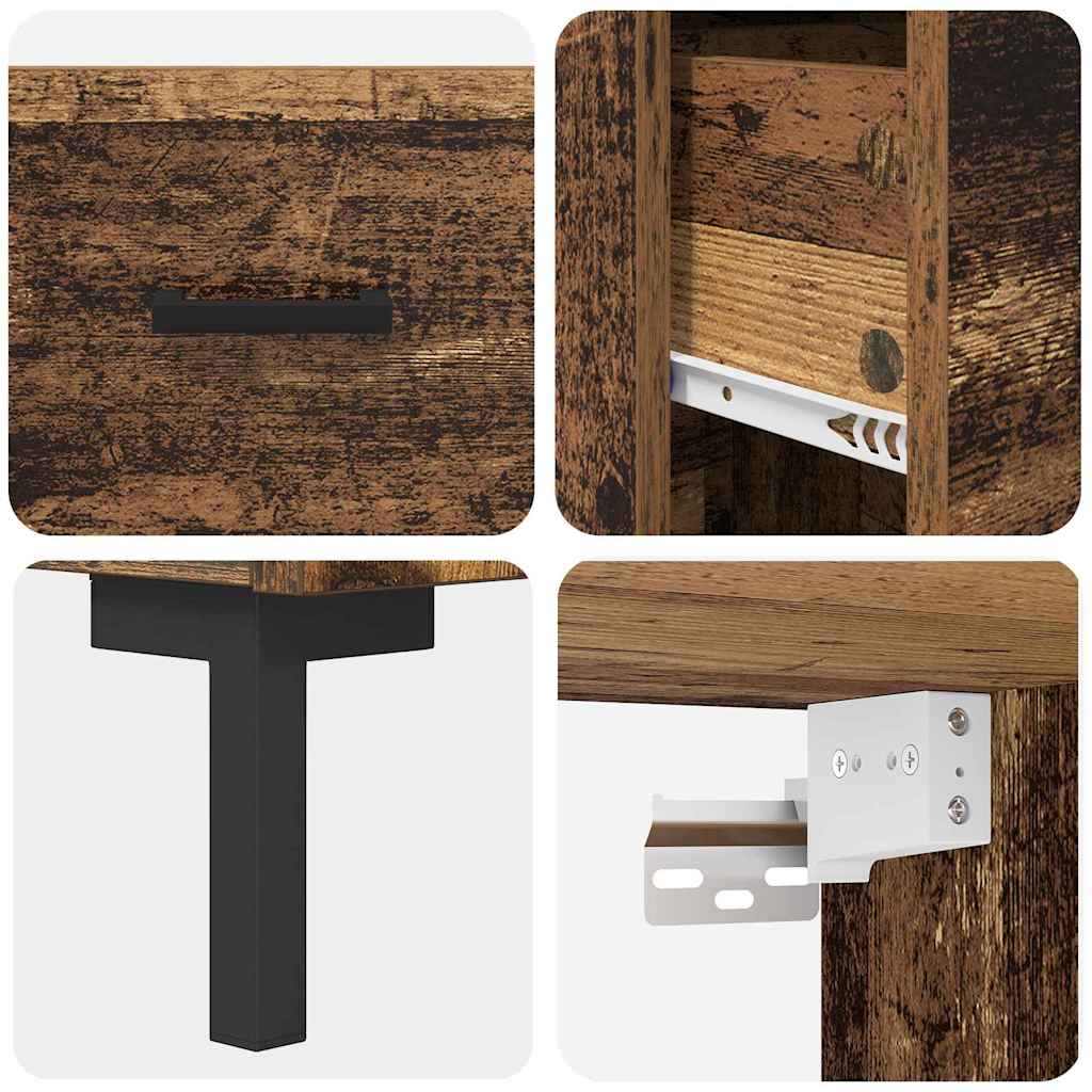 Bufet cu sertar Lemn Vechi 69,5 x 32,5 x 180 cm Lemn compozit — imaginea 12