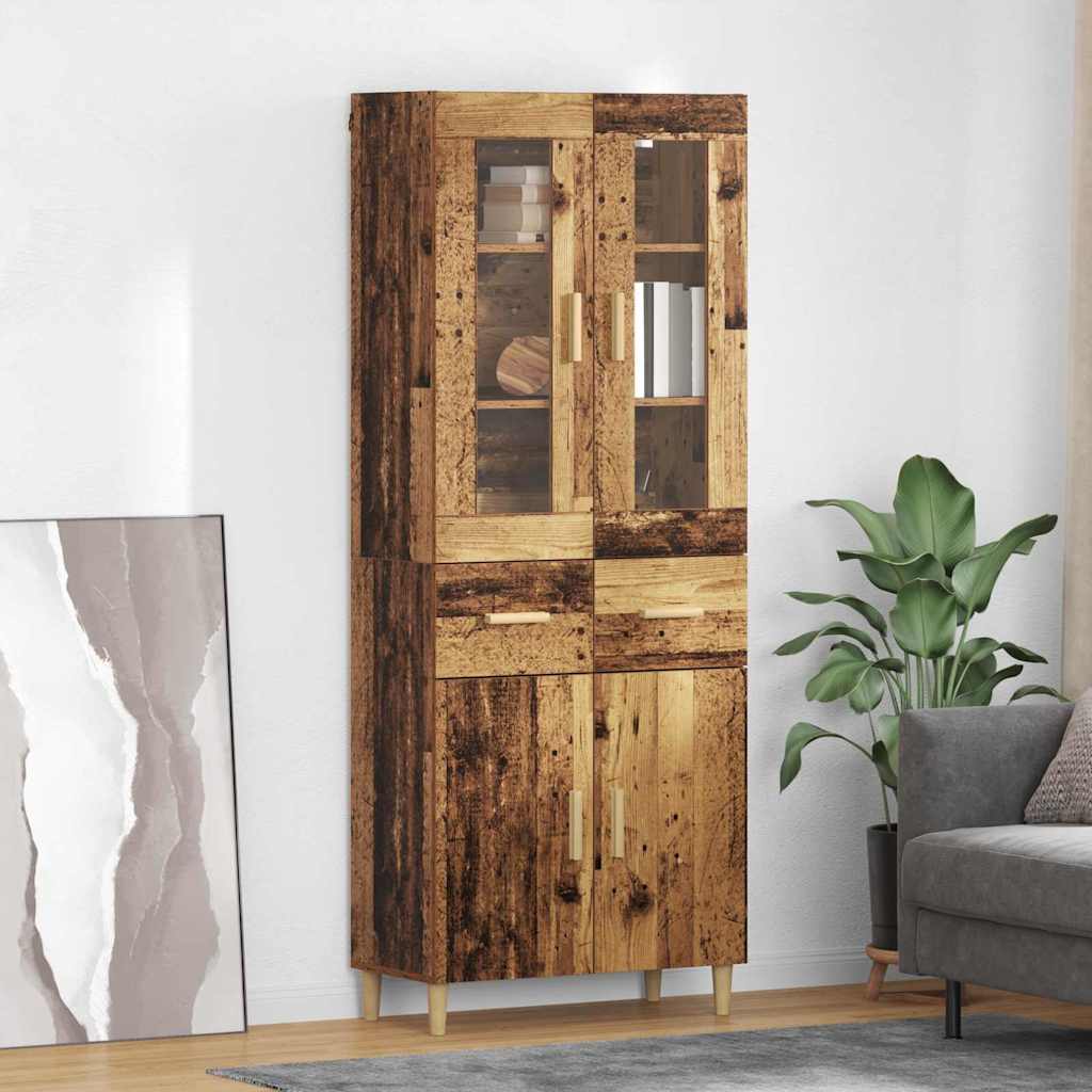 Bufet cu sertar Lemn Vechi 69,5 x 34 x 180 cm Lemn compozit — imaginea 2