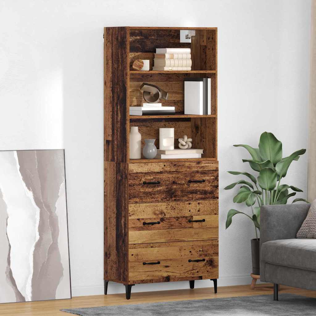 Bufet cu sertar Lemn Vechi 69,5 x 34 x 180 cm Lemn compozit — imaginea 2