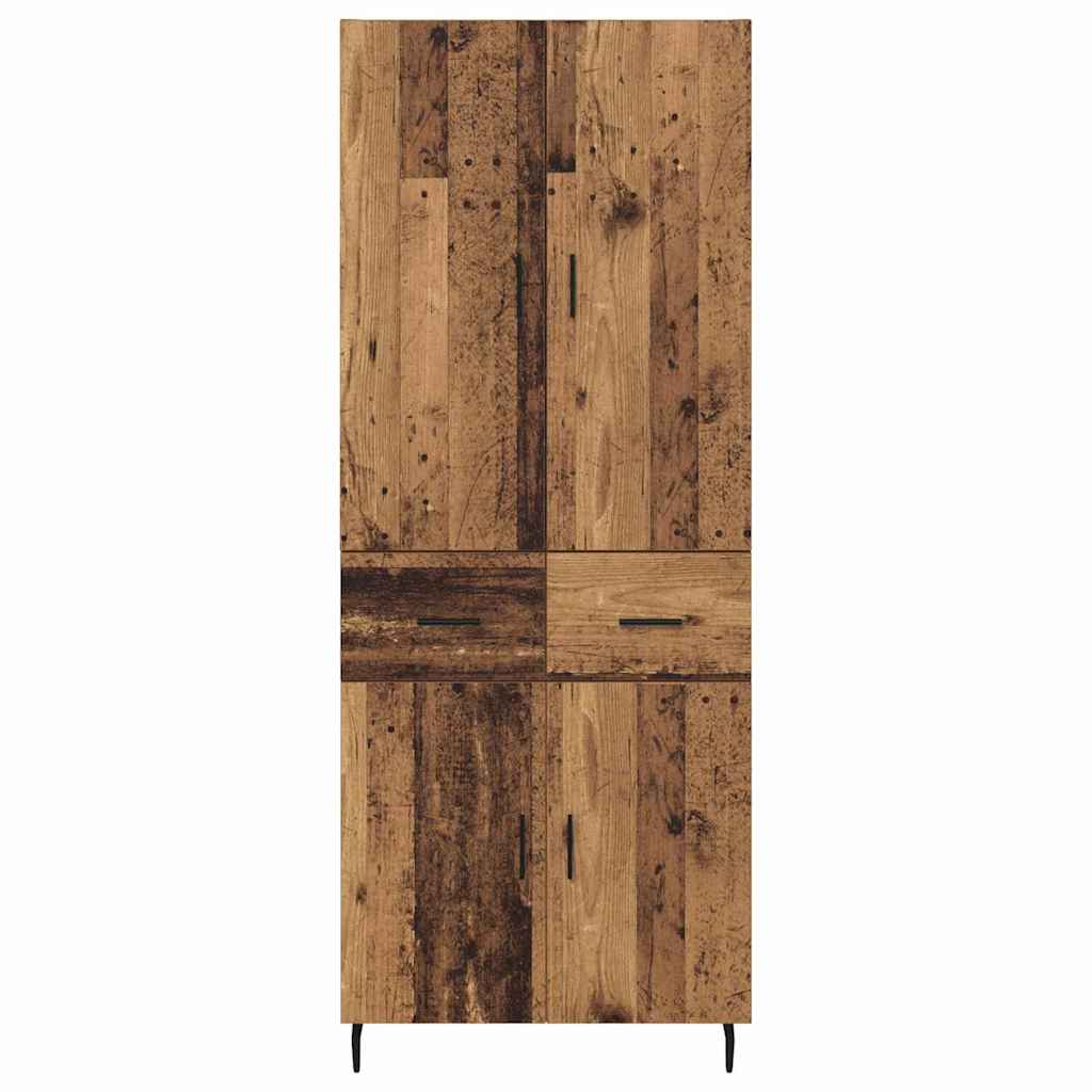 Bufet Lemn Vechi 69,5 x 34 x 180 cm Lemn Stratificat si Sticla — imaginea 9
