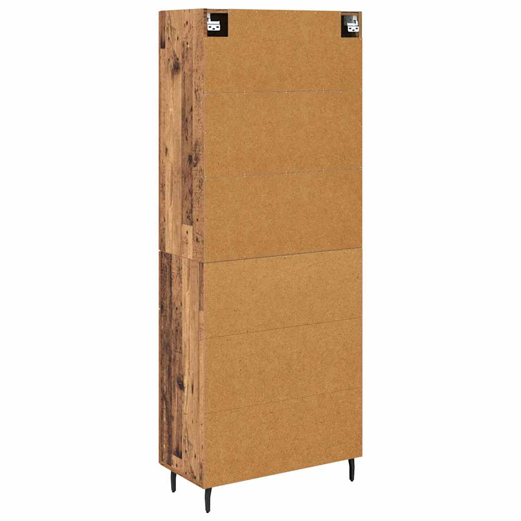Bufet Lemn Vechi 69,5 x 34 x 180 cm Lemn Stratificat si Sticla — imaginea 11
