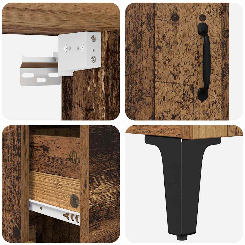 Bufet cu sertar Lemn Vechi 69,5 x 34 x 180 cm Lemn compozit — imaginea 12