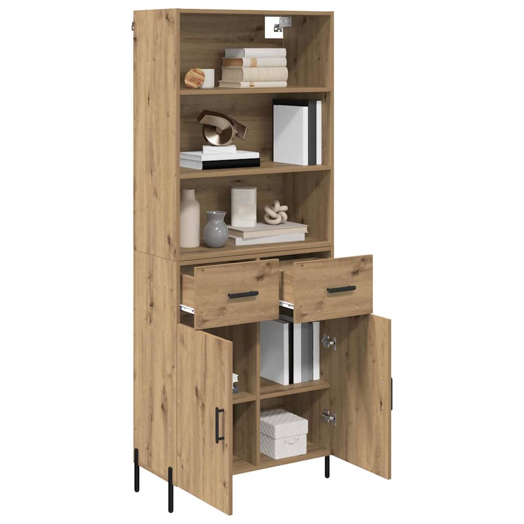 Bufet Stejar Artizanal 69,5 x 32,5 x 180 cm Lemn compozit — imaginea 4