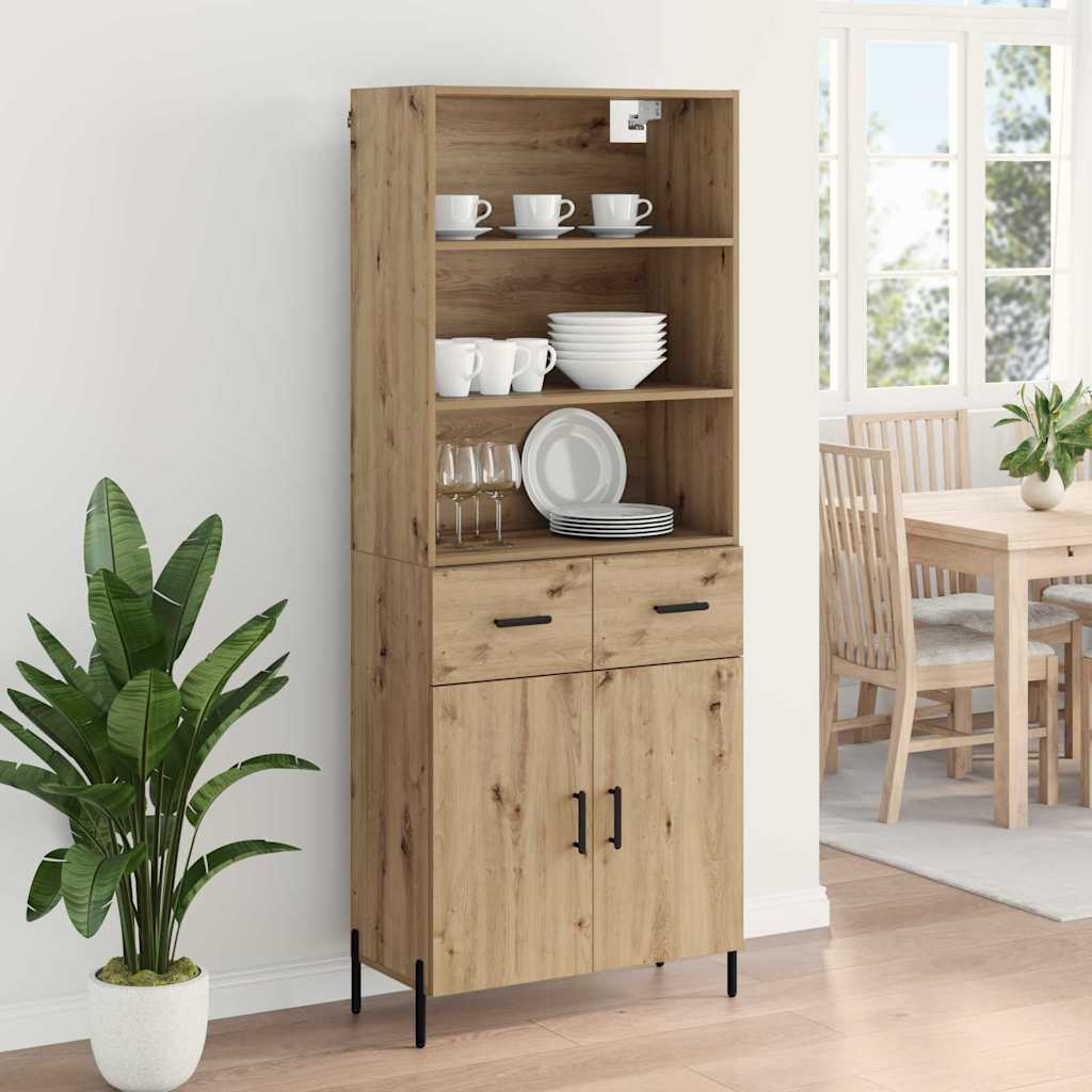 Bufet Stejar Artizanal 69,5 x 32,5 x 180 cm Lemn compozit — imaginea 5