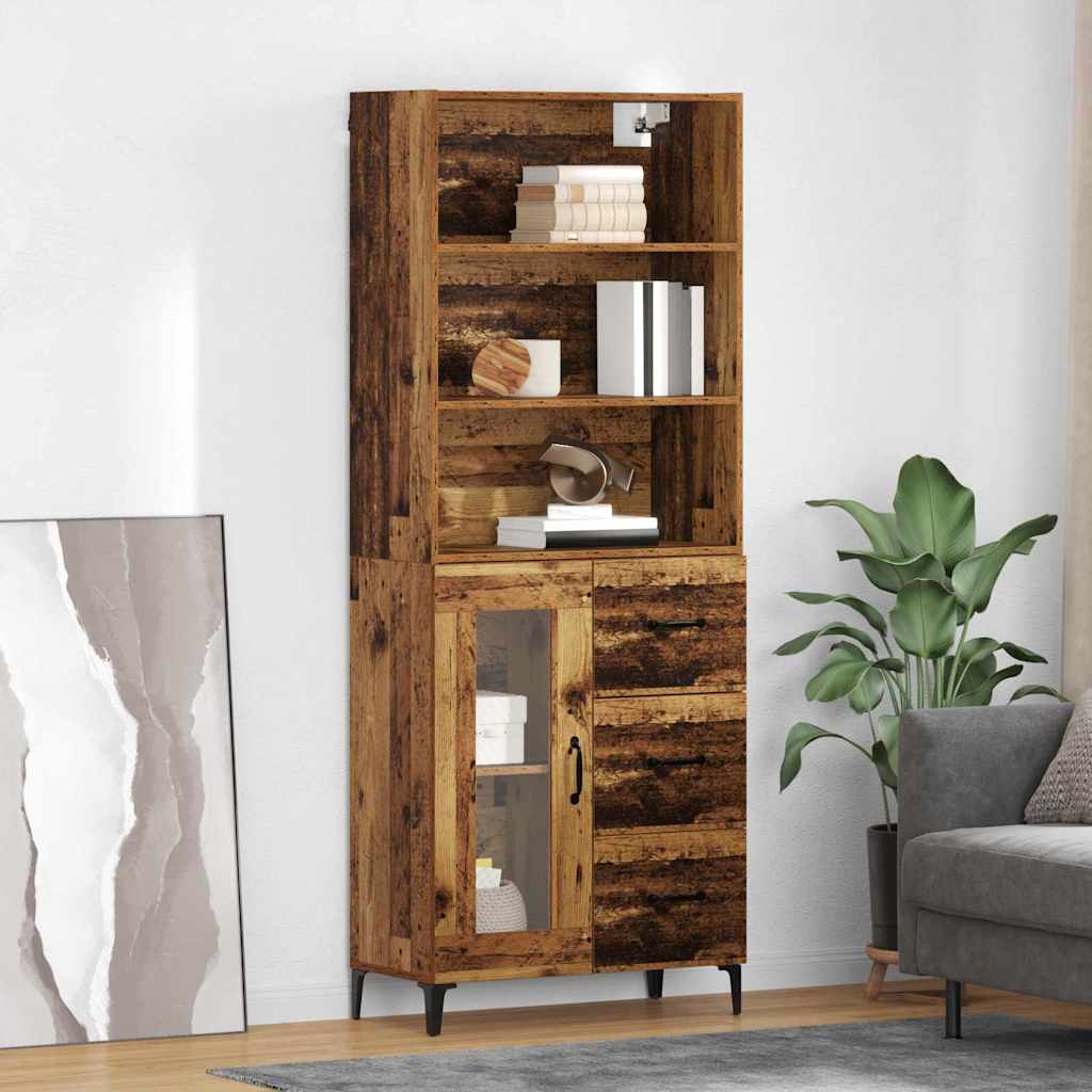 Bufet cu sertar Lemn Vechi 69,5 x 34 x 180 cm Lemn compozit — imaginea 2