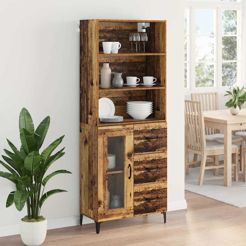 Bufet cu sertar Lemn Vechi 69,5 x 34 x 180 cm Lemn compozit — imaginea 5