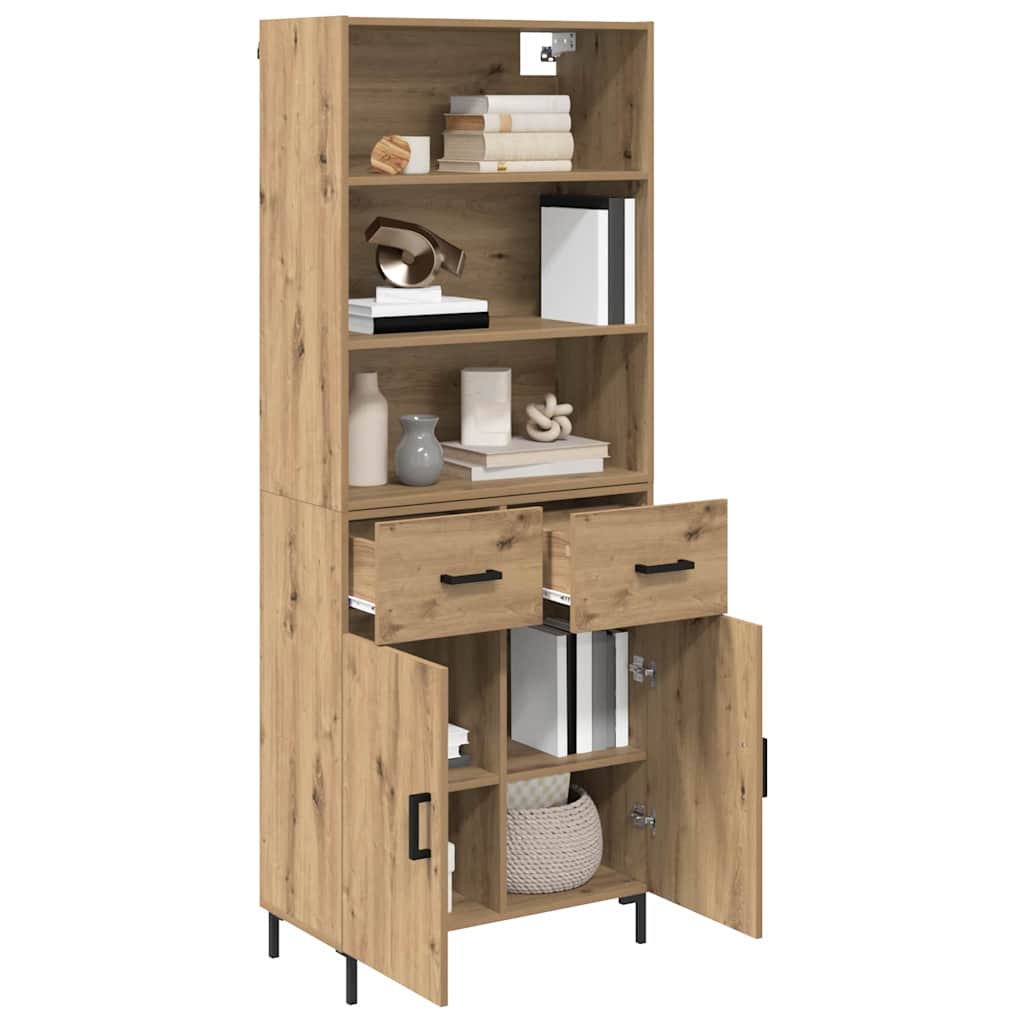 Bufet Stejar Artizanal 69,5 x 32,5 x 180 cm Lemn compozit — imaginea 4
