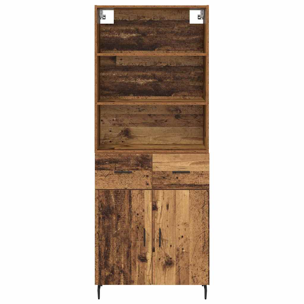 Bufet Lemn Vechi 69,5 x 34 x 180 cm Lemn Stratificat si Sticla — imaginea 9
