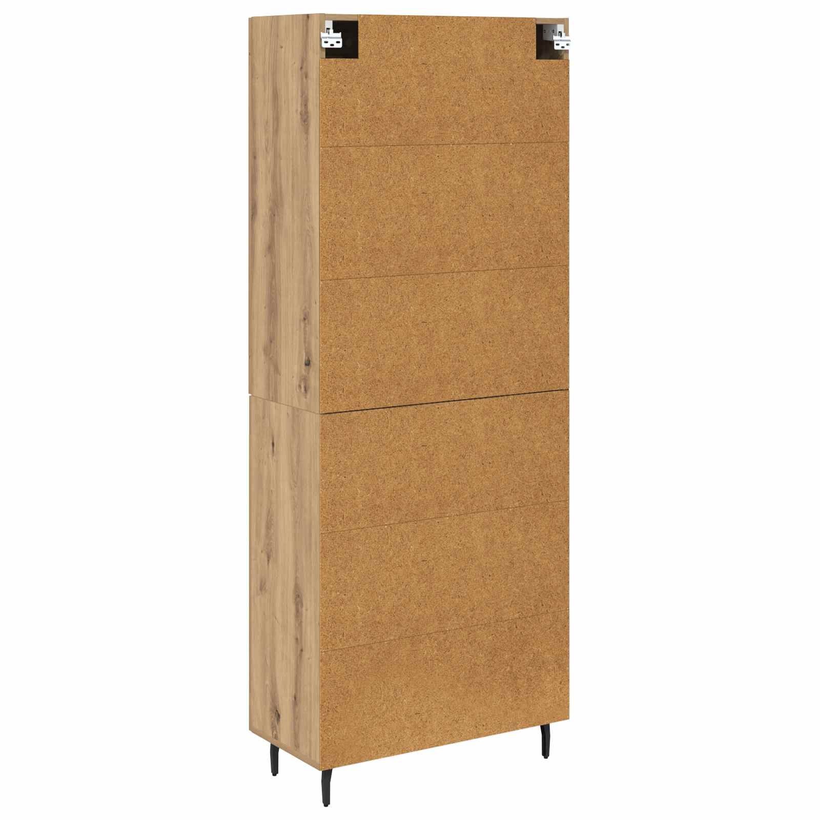 Bufet 2 pcs Stejar Artizanal Lemn Stratificat si Sticla — imaginea 10