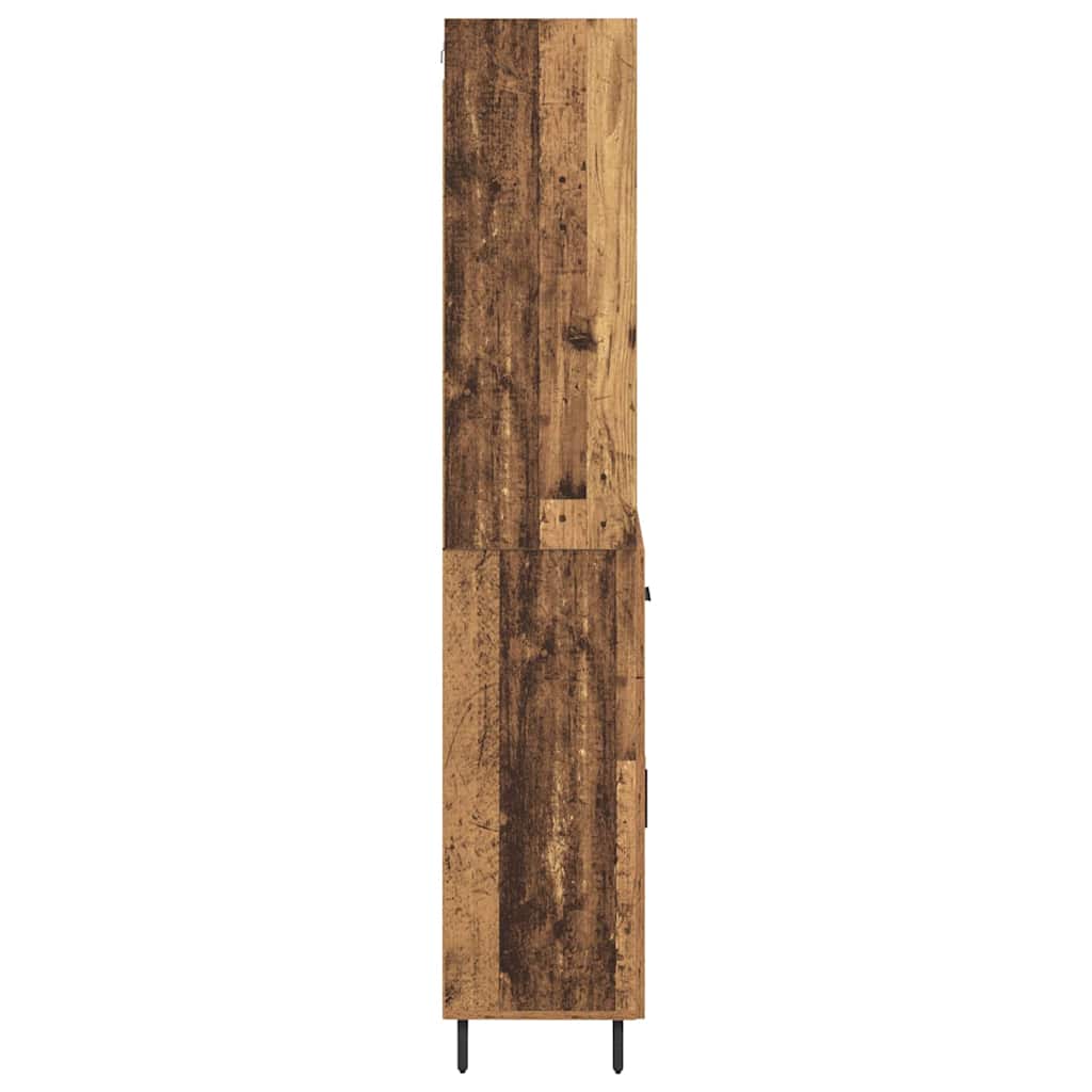 Bufet Lemn Vechi 69,5 x 34 x 180 cm Lemn Stratificat si Sticla — imaginea 10