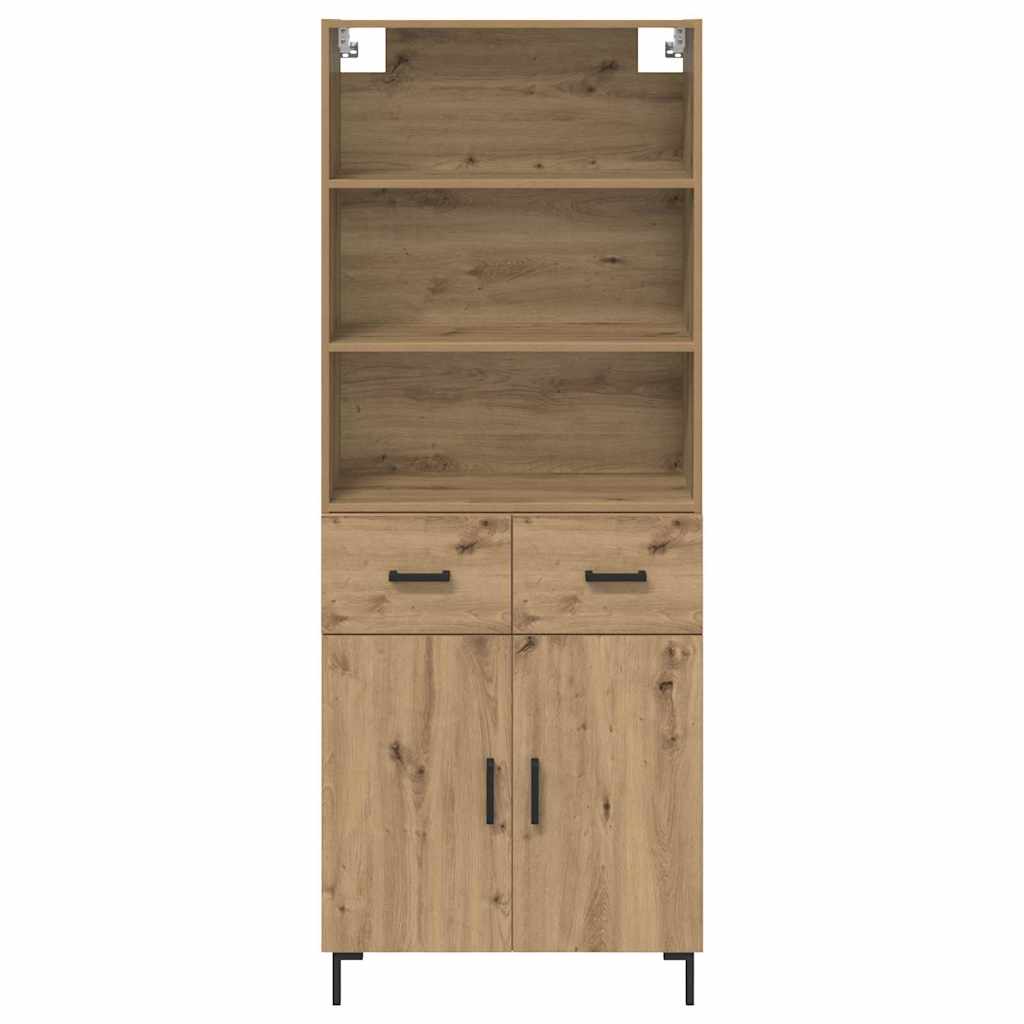 Bufet Stejar Artizanal 69,5 x 32,5 x 180 cm Lemn compozit — imaginea 9