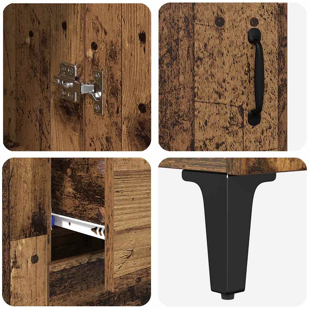 Bufet cu sertar Lemn Vechi 69,5 x 34 x 180 cm Lemn compozit — imaginea 11