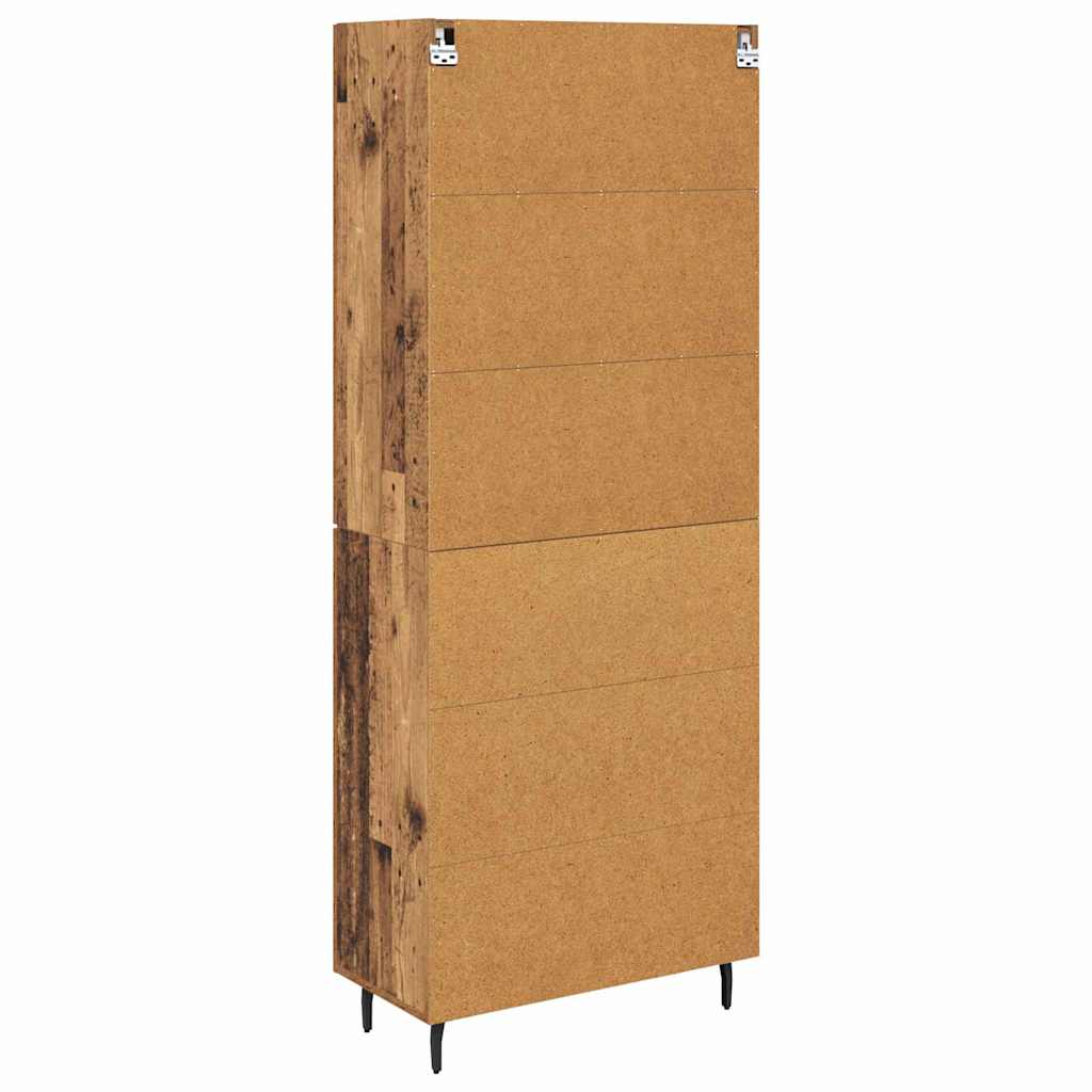 Bufet 2 pcs Lemn Vechi Lemn Stratificat si Sticla — imaginea 11