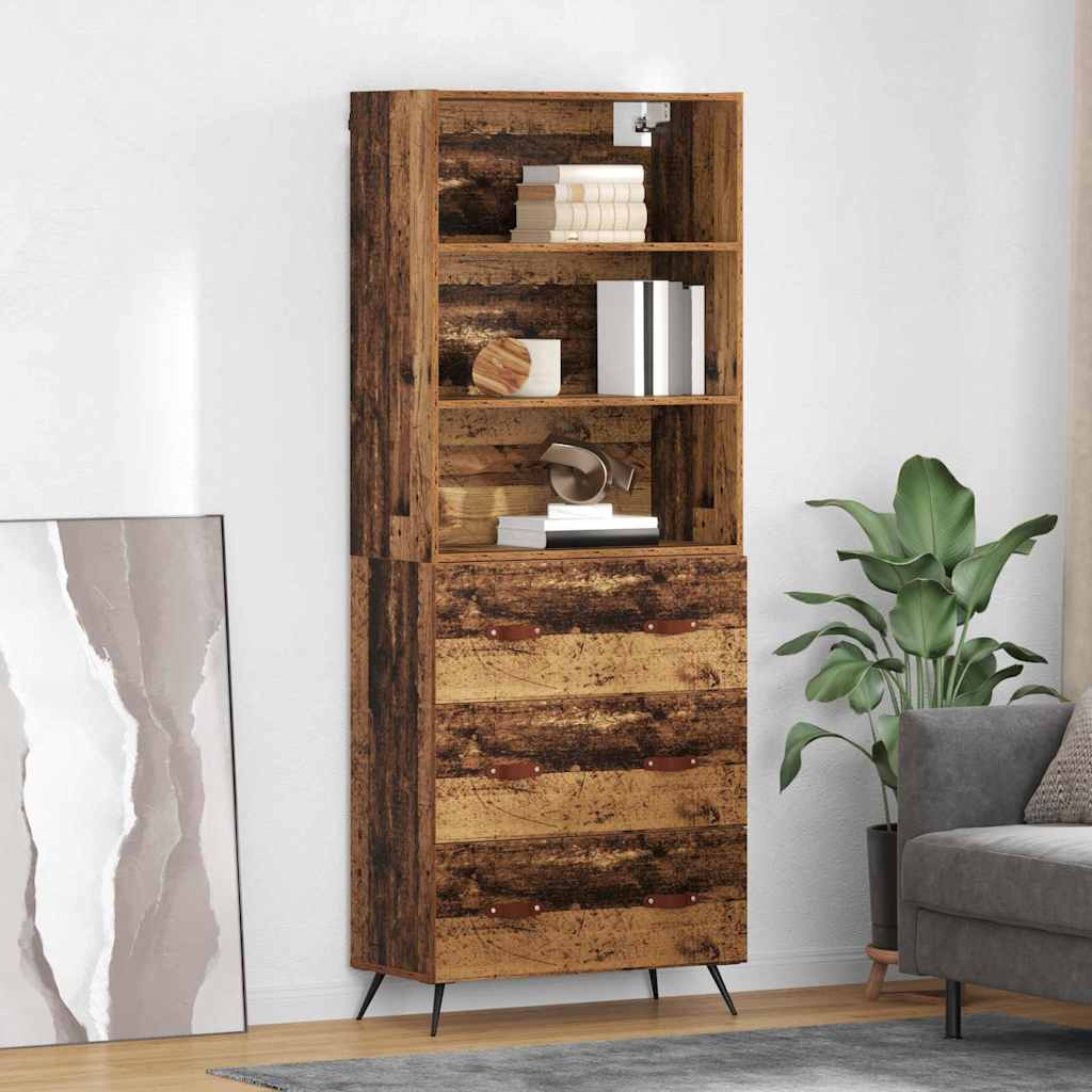 Bufet cu sertar Lemn Vechi 69,5 x 34 x 180 cm Lemn compozit — imaginea 2
