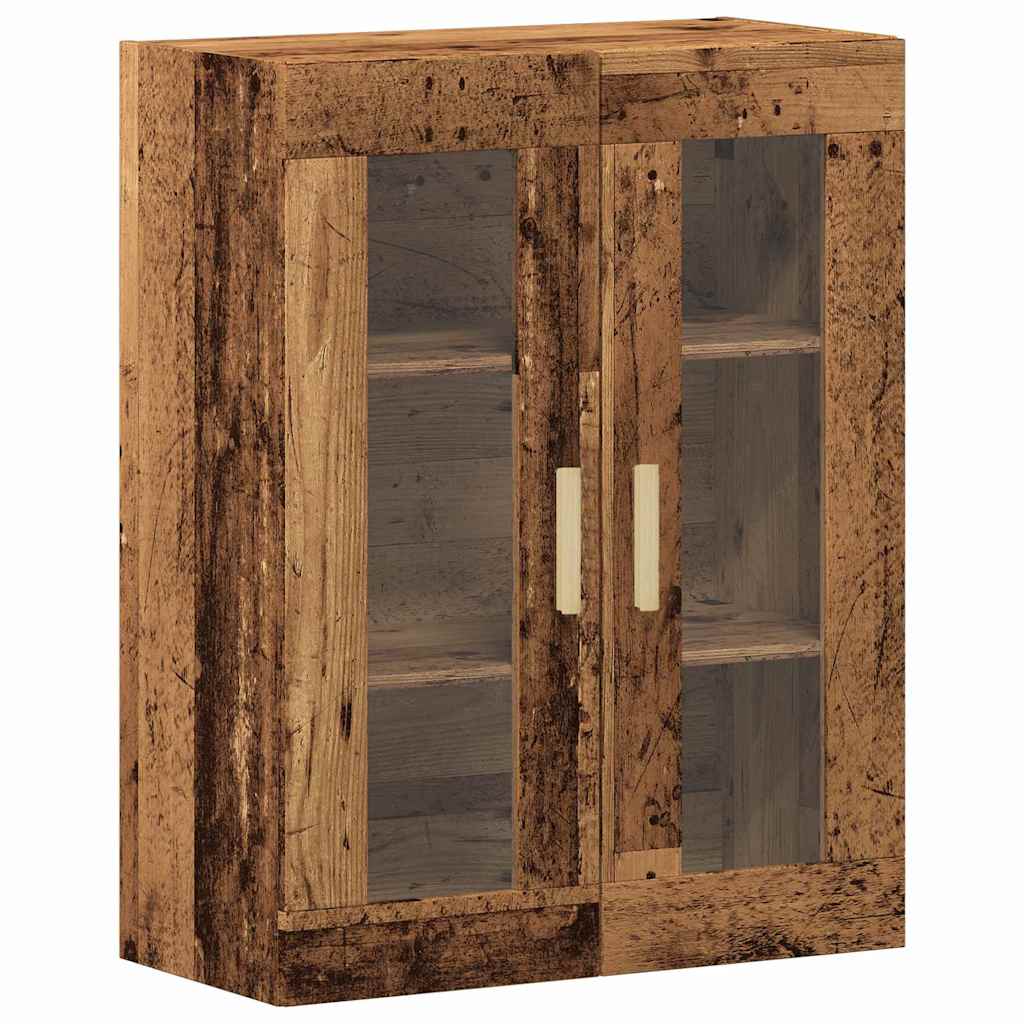 Bufet Lemn Vechi 69,5 x 34 x 180 cm Lemn Stratificat si Sticla — imaginea 7