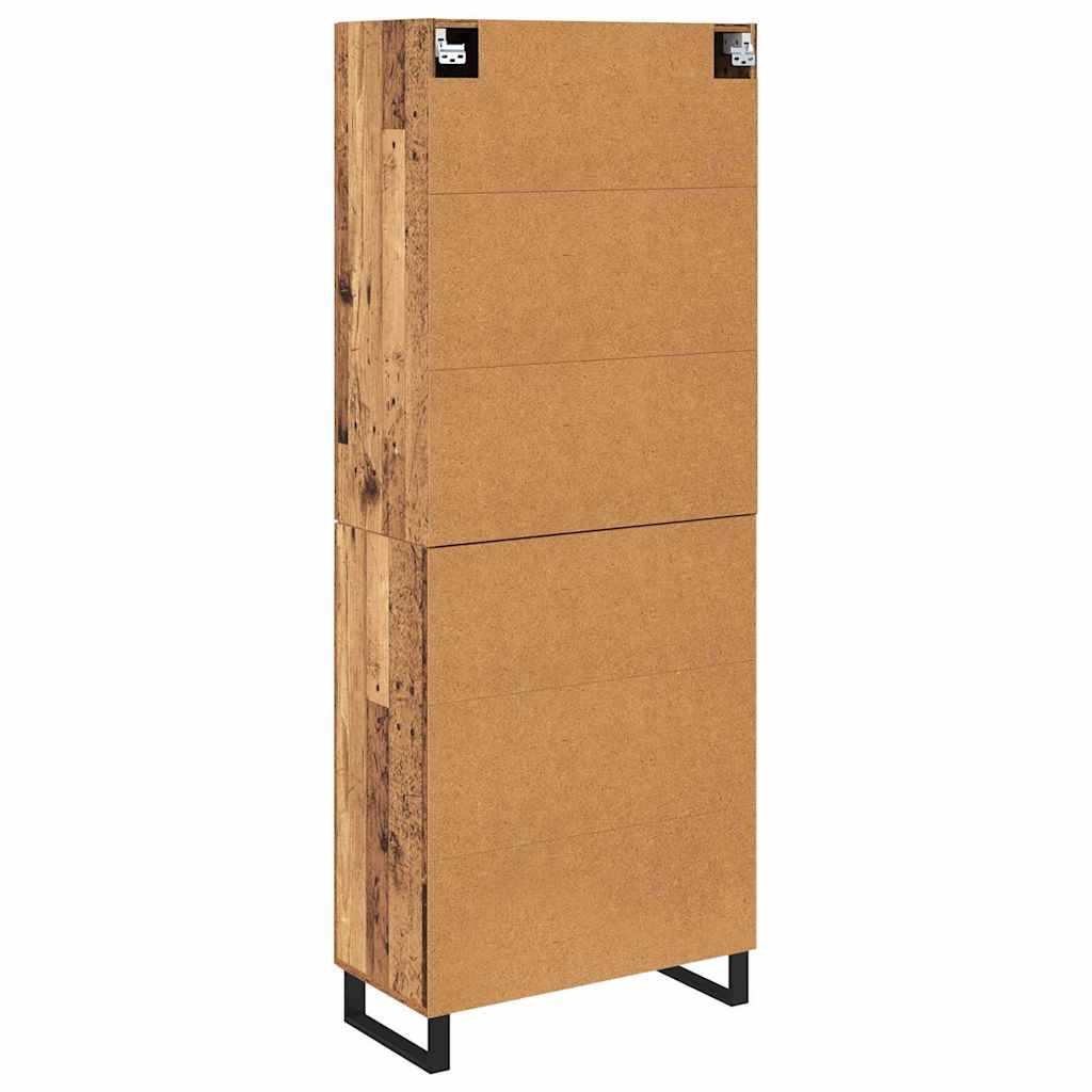 Bufet 2 pcs Lemn Vechi Lemn Stratificat si Sticla — imaginea 11