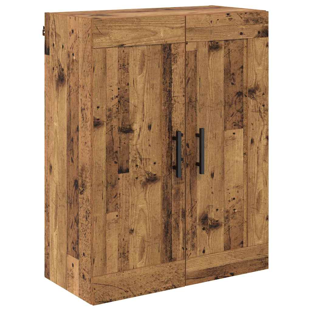 Bufet cu sertar 2 pcs Lemn Vechi Lemn Stratificat si Sticla — imaginea 8