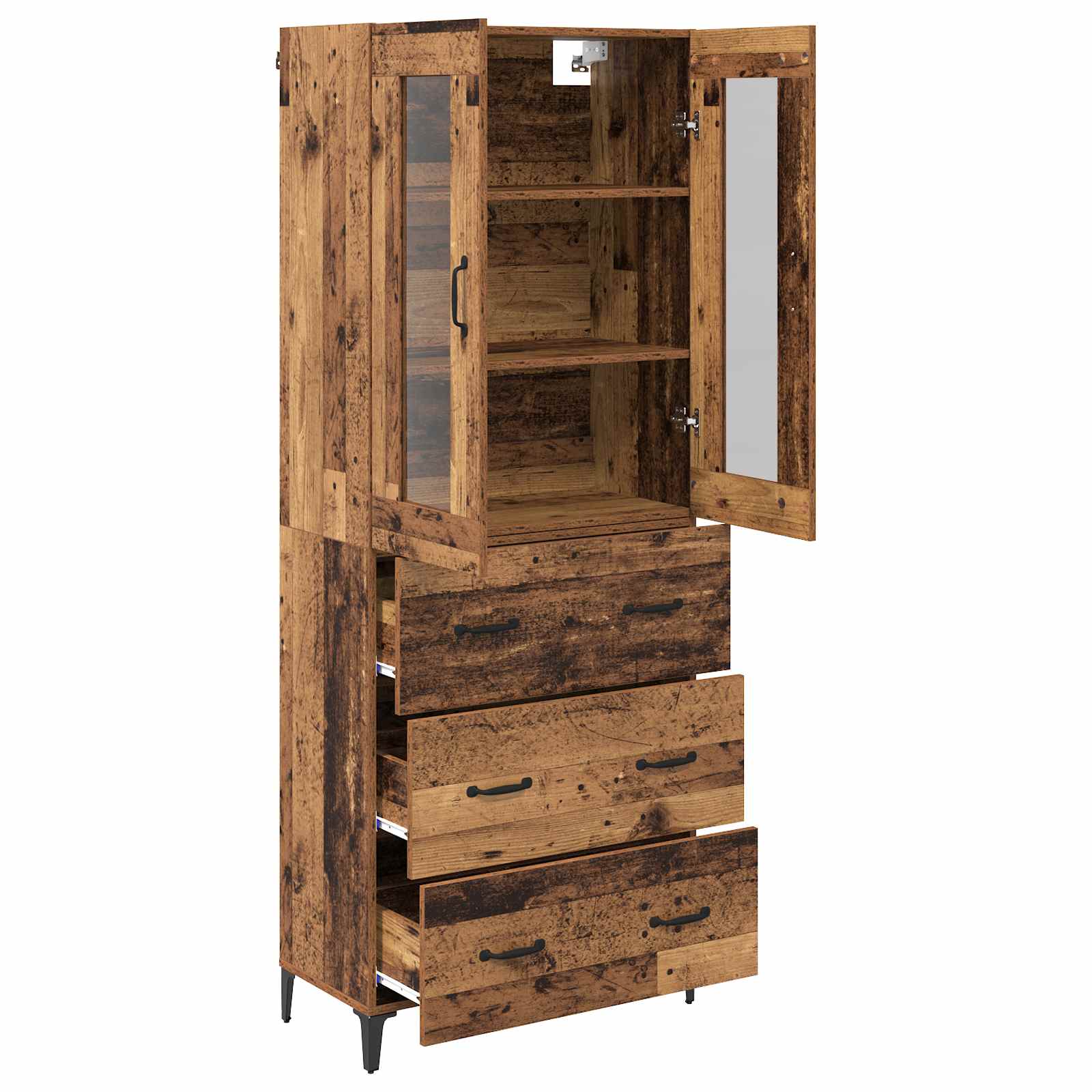 Bufet Pe perete Lemn Vechi 69,5 x 34 x 180 cm Lemn compozit — imaginea 5