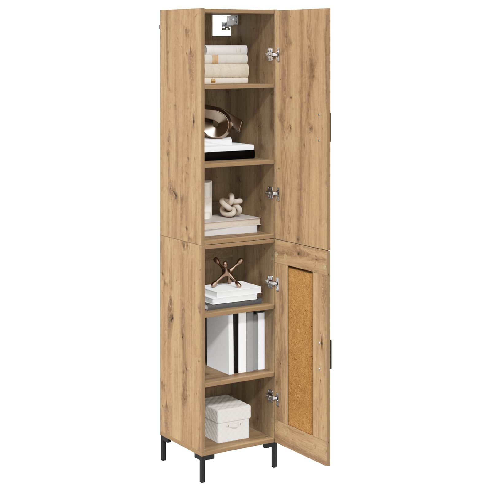 Bufet Stejar Artizanal 69,5 x 34 x 180 cm Lemn compozit — imaginea 3