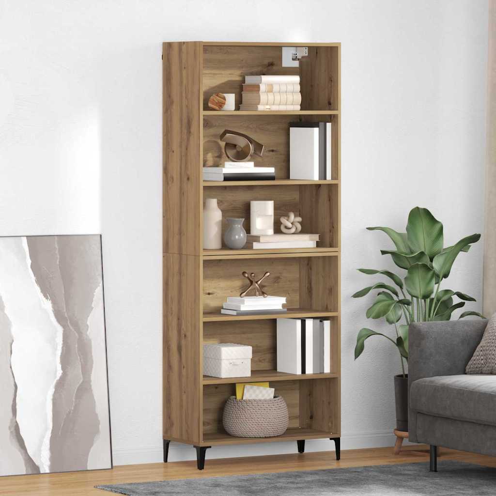 Bufet Stejar Artizanal 69,5 x 34 x 180 cm Lemn compozit — imaginea 2