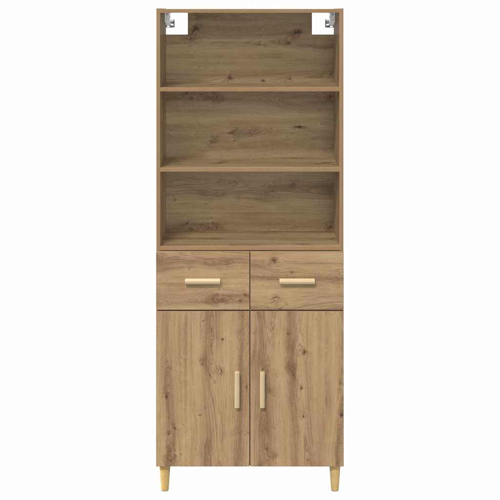 Bufet Stejar Artizanal 69,5 x 32,5 x 180 cm Lemn compozit — imaginea 5