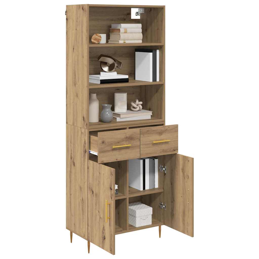 Bufet Stejar Artizanal 69,5 x 32,5 x 180 cm Lemn compozit — imaginea 4