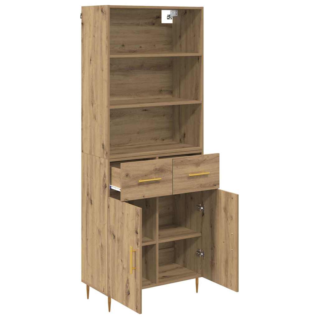 Bufet Stejar Artizanal 69,5 x 32,5 x 180 cm Lemn compozit — imaginea 6