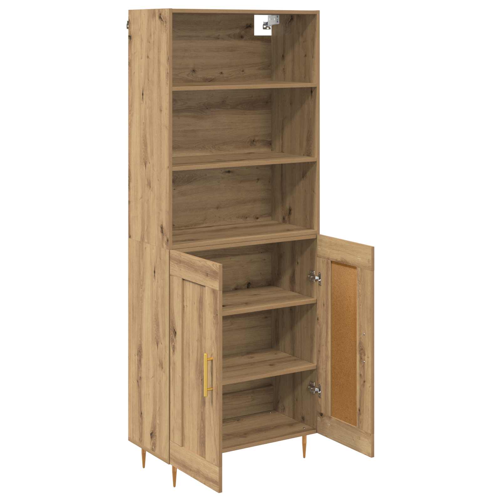 Bufet Stejar Artizanal 69,5 x 32,5 x 180 cm Lemn compozit — imaginea 5