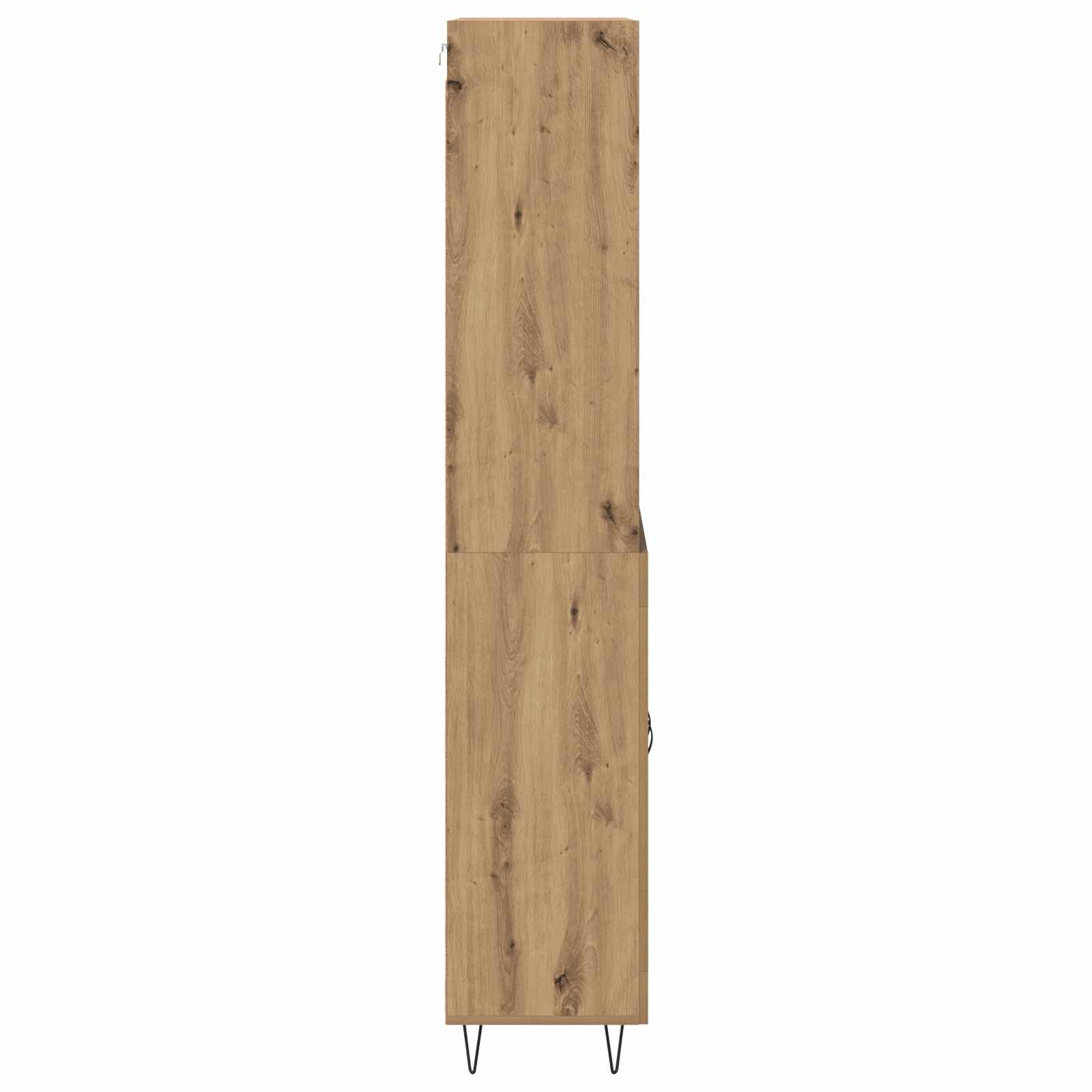 Bufet Stejar Artizanal 69,5 x 32,5 x 180 cm Lemn compozit — imaginea 9