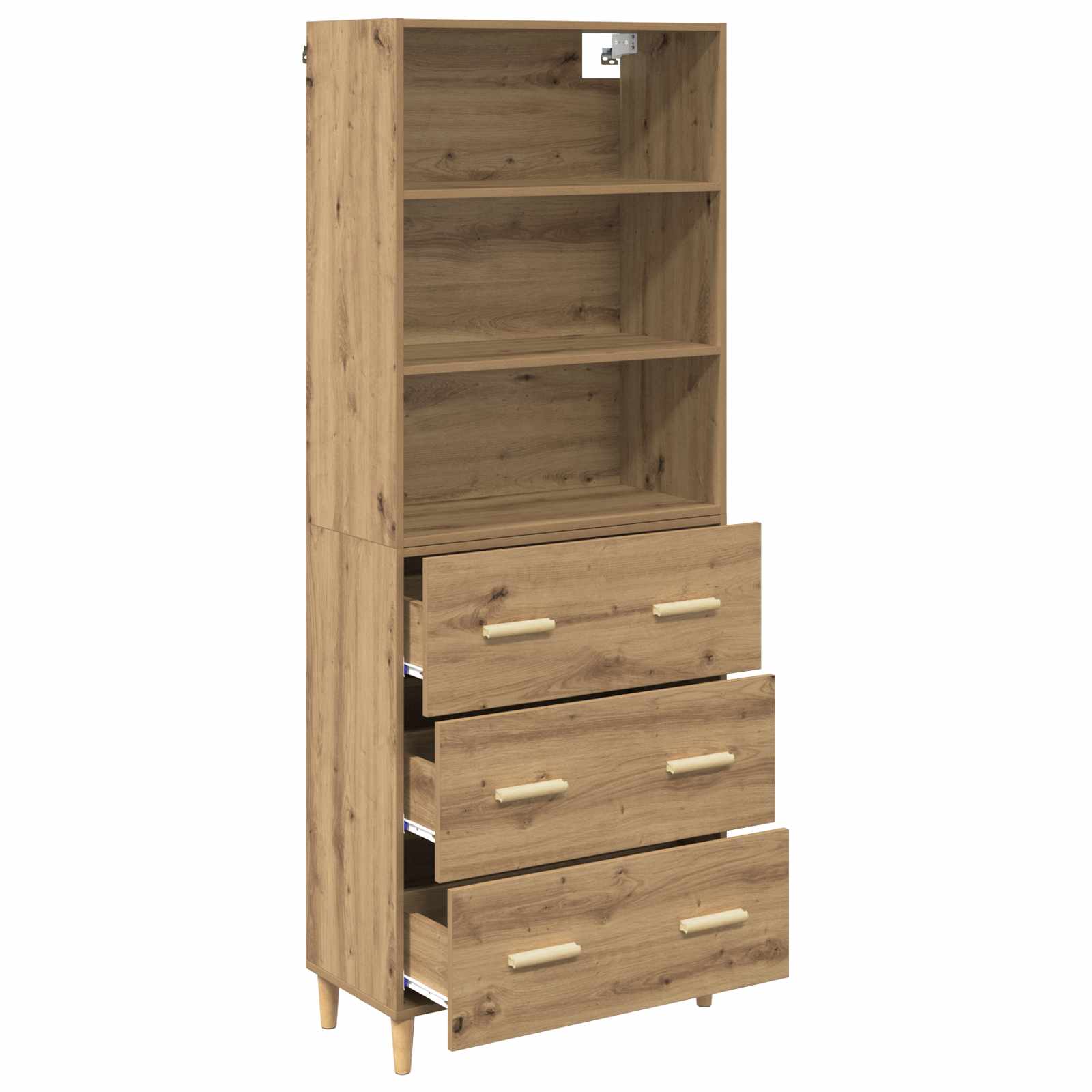 Bufet Stejar Artizanal 69,5 x 32,5 x 180 cm Lemn compozit — imaginea 5