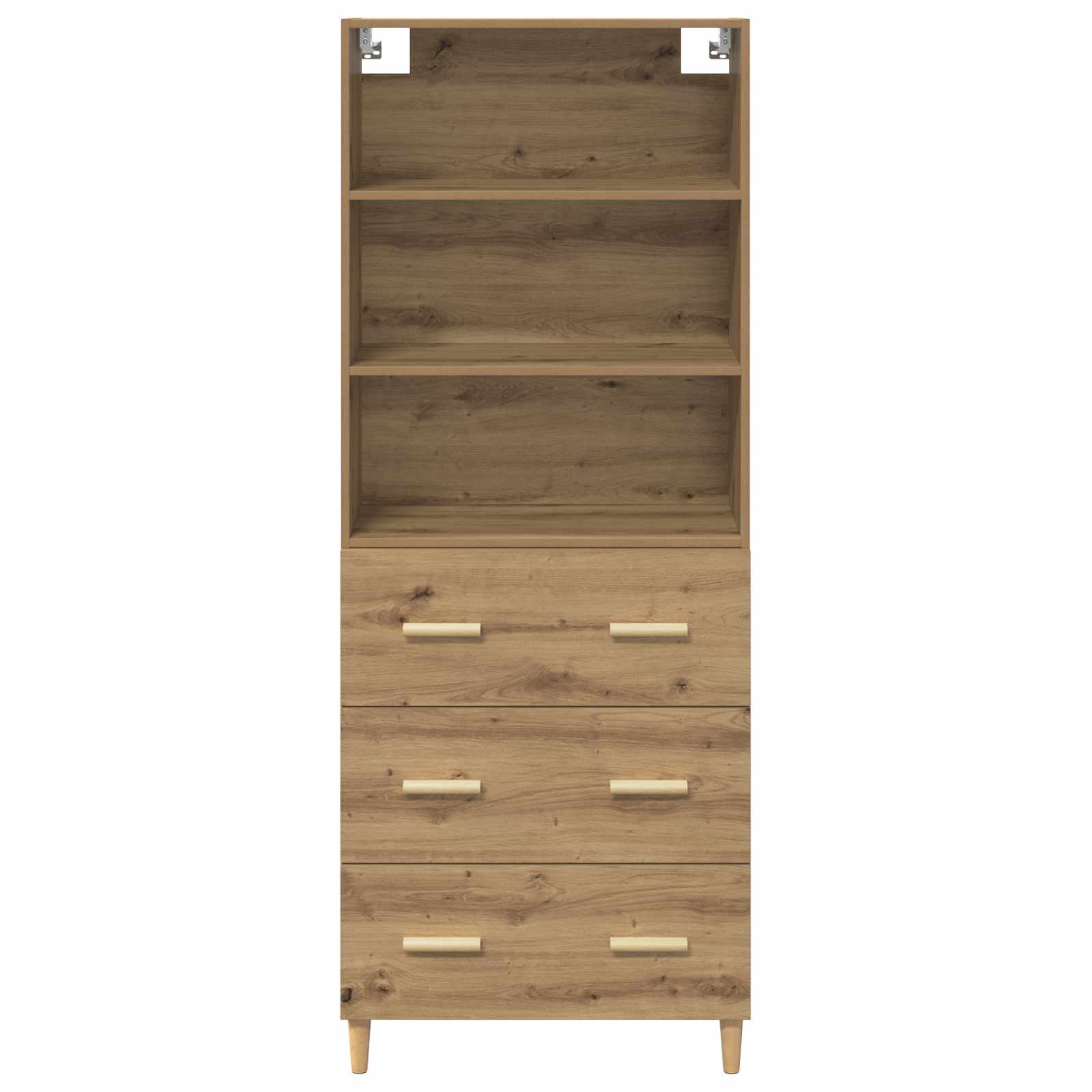 Bufet Stejar Artizanal 69,5 x 32,5 x 180 cm Lemn compozit — imaginea 8