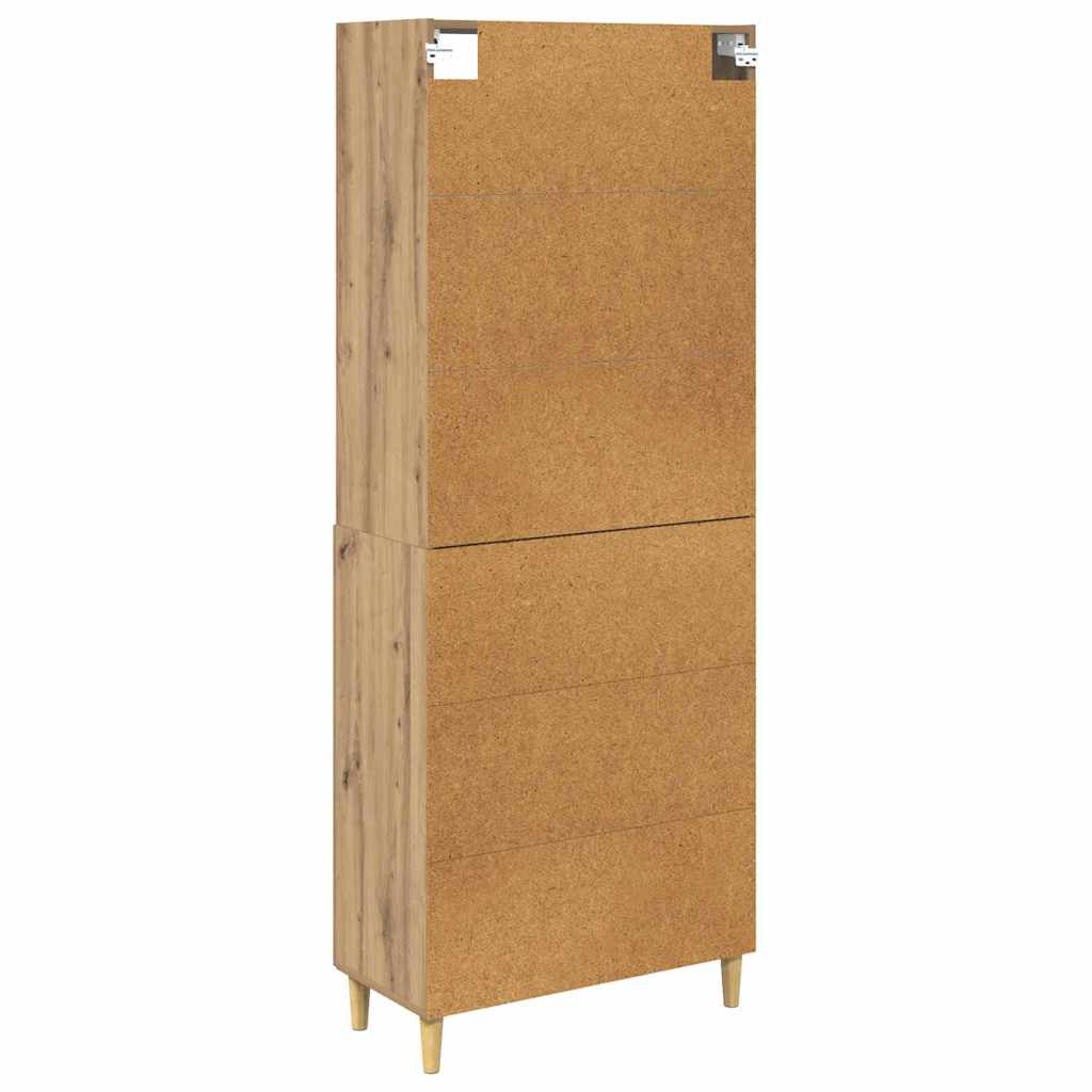 Bufet Stejar Artizanal 69,5 x 32,5 x 180 cm Lemn compozit — imaginea 3