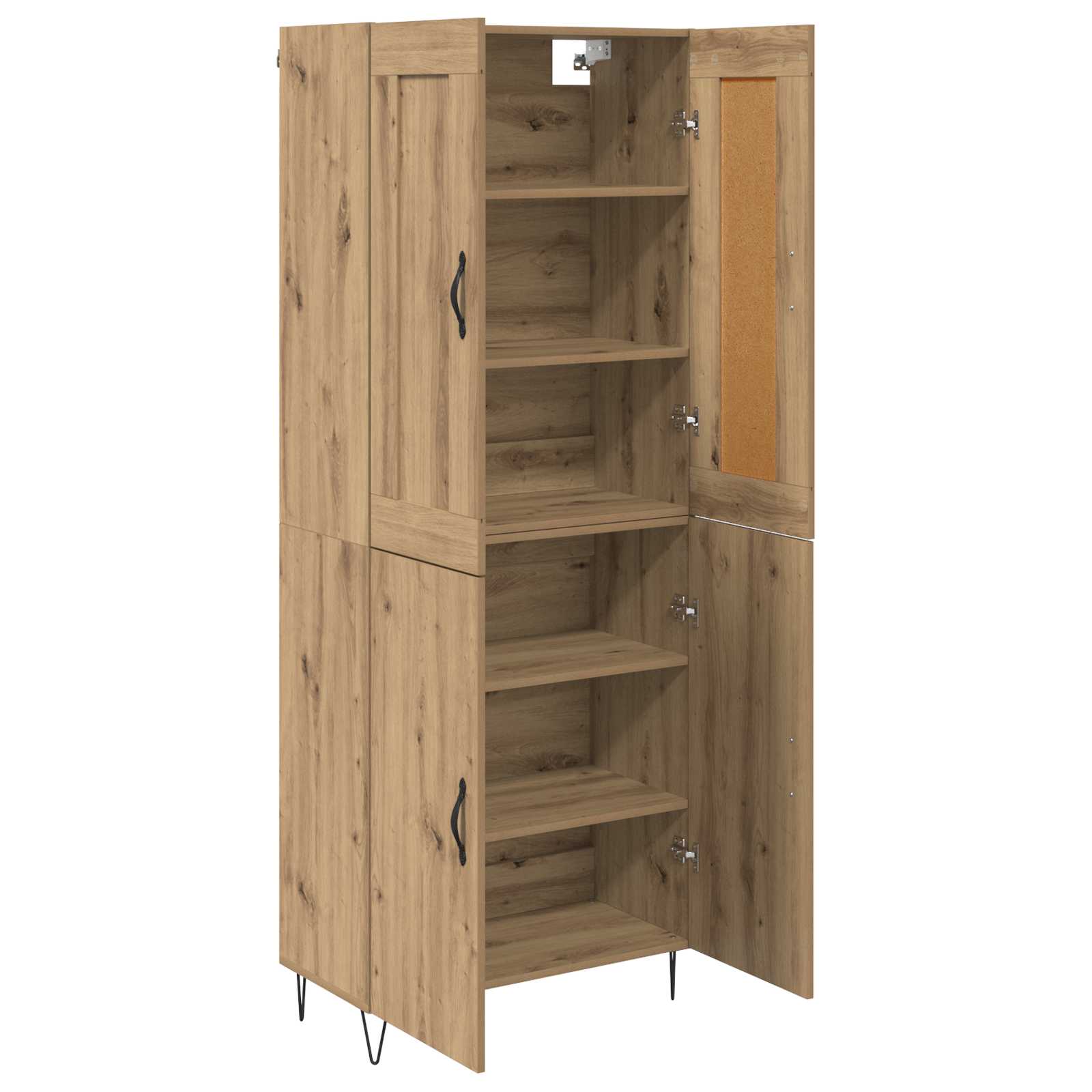 Bufet Stejar Artizanal 69,5 x 34 x 180 cm Lemn compozit — imaginea 5