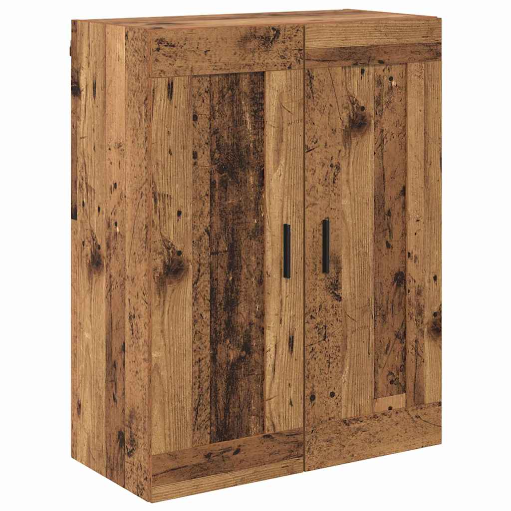 Bufet cu sertar 2 pcs Lemn Vechi Lemn Stratificat si Sticla — imaginea 8