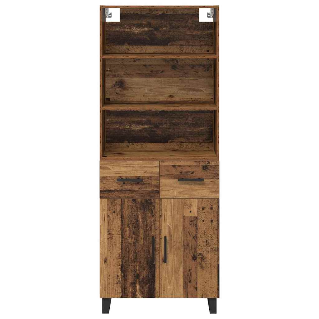Bufet Lemn Vechi 69,5 x 34 x 180 cm Lemn Stratificat si Sticla — imaginea 9