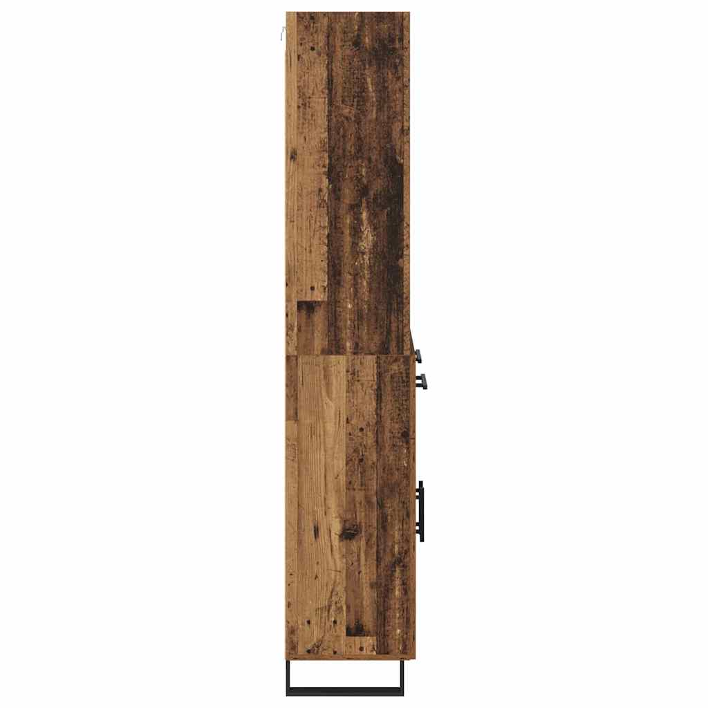 Bufet Lemn Vechi 69,5 x 34 x 180 cm Lemn Stratificat si Sticla — imaginea 10