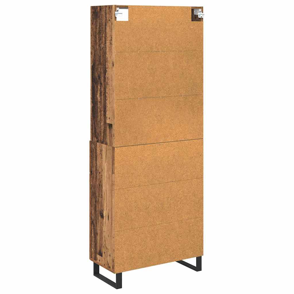 Bufet Lemn Vechi 69,5 x 34 x 180 cm Lemn Stratificat si Sticla — imaginea 11