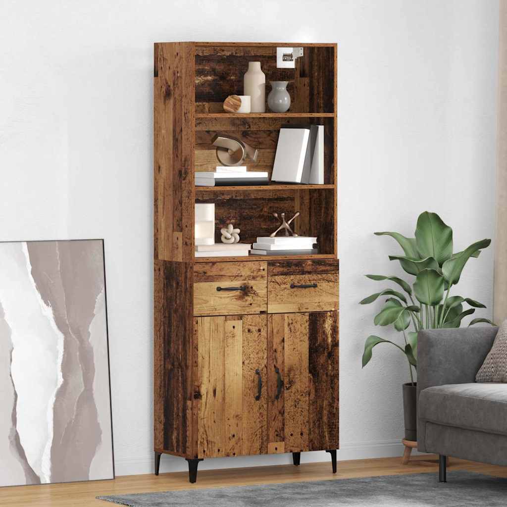 Bufet cu sertar Lemn Vechi 69,5 x 34 x 180 cm Lemn compozit — imaginea 2