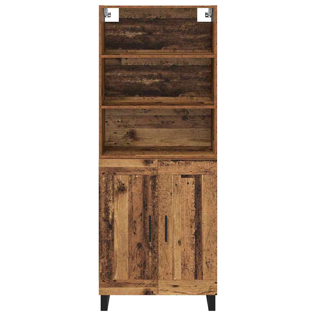 Bufet Lemn Vechi 69,5 x 34 x 180 cm Lemn Stratificat si Sticla — imaginea 9