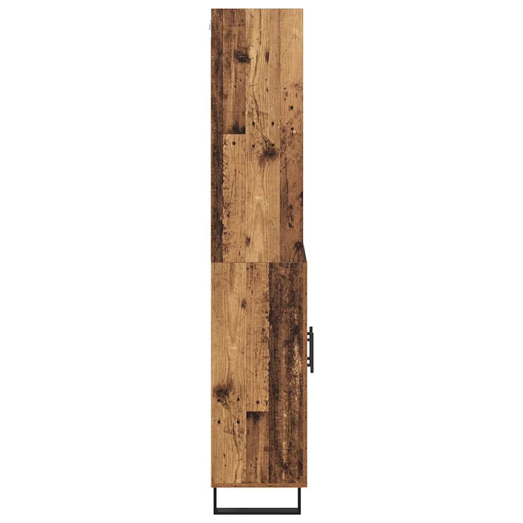 Bufet Lemn Vechi 69,5 x 34 x 180 cm Lemn Stratificat si Sticla — imaginea 10