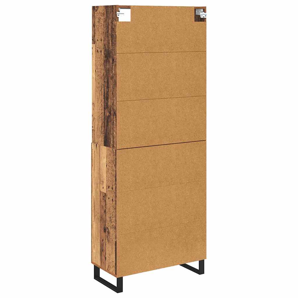 Bufet Lemn Vechi 69,5 x 34 x 180 cm Lemn Stratificat si Sticla — imaginea 11
