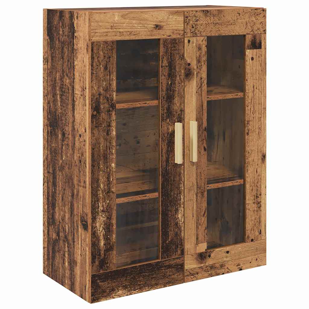 Bufet Lemn Vechi 69,5 x 34 x 180 cm Lemn Stratificat si Sticla — imaginea 8