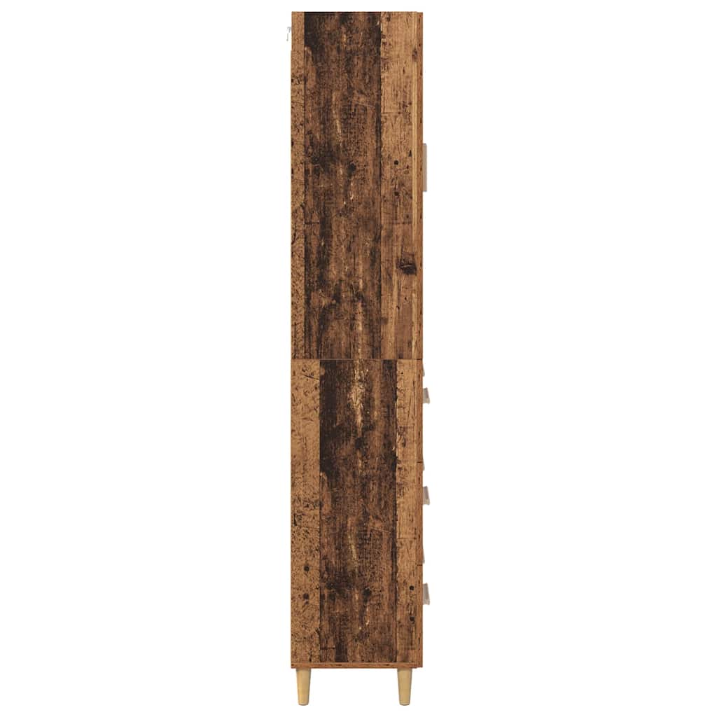 Bufet Lemn Vechi 69,5 x 34 x 180 cm Lemn Stratificat si Sticla — imaginea 10