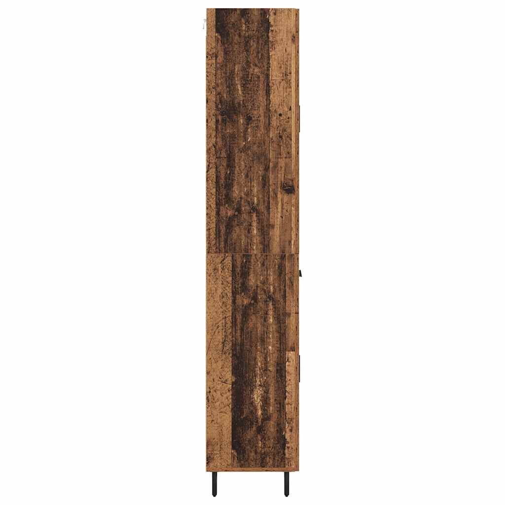 Bufet cu sertar 2 pcs Lemn Vechi Lemn Stratificat si Sticla — imaginea 10