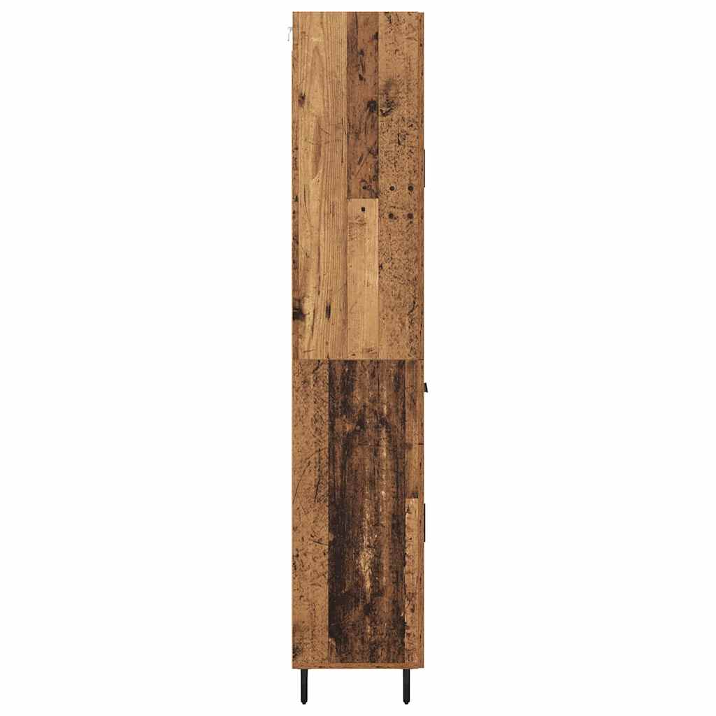 Bufet cu sertar 2 pcs Lemn Vechi Lemn Stratificat si Sticla — imaginea 10