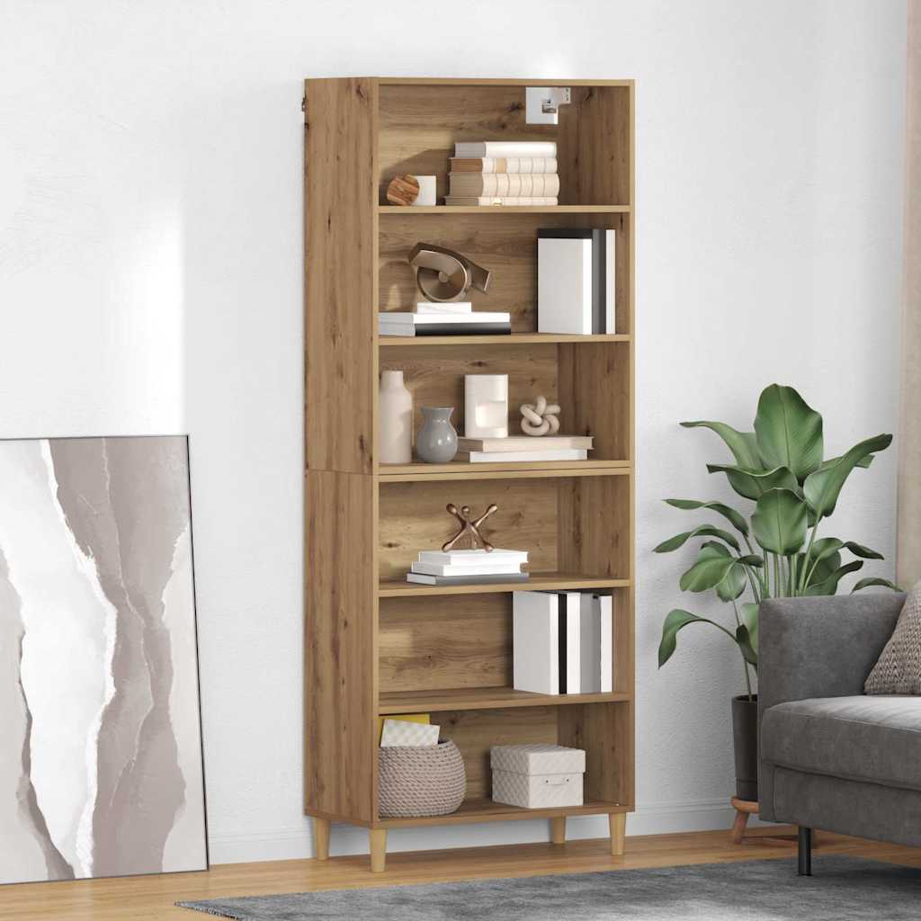 Bufet Stejar Artizanal 69,5 x 32,5 x 180 cm Lemn compozit — imaginea 2