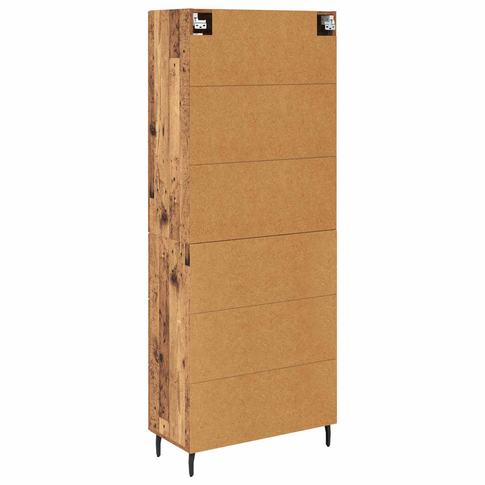Bufet cu sertar 2 pcs Lemn Vechi Lemn Stratificat si Sticla — imaginea 10