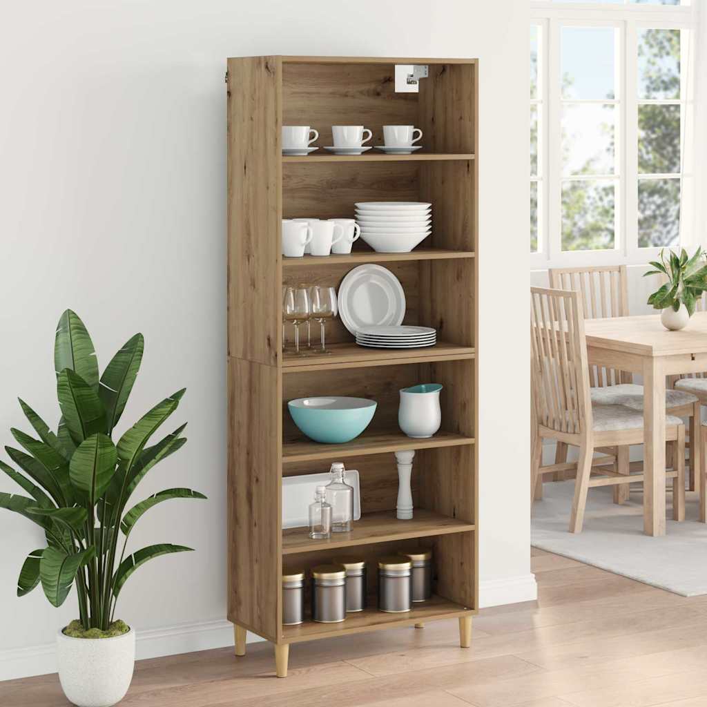 Bufet Stejar Artizanal 69,5 x 32,5 x 180 cm Lemn compozit — imaginea 5