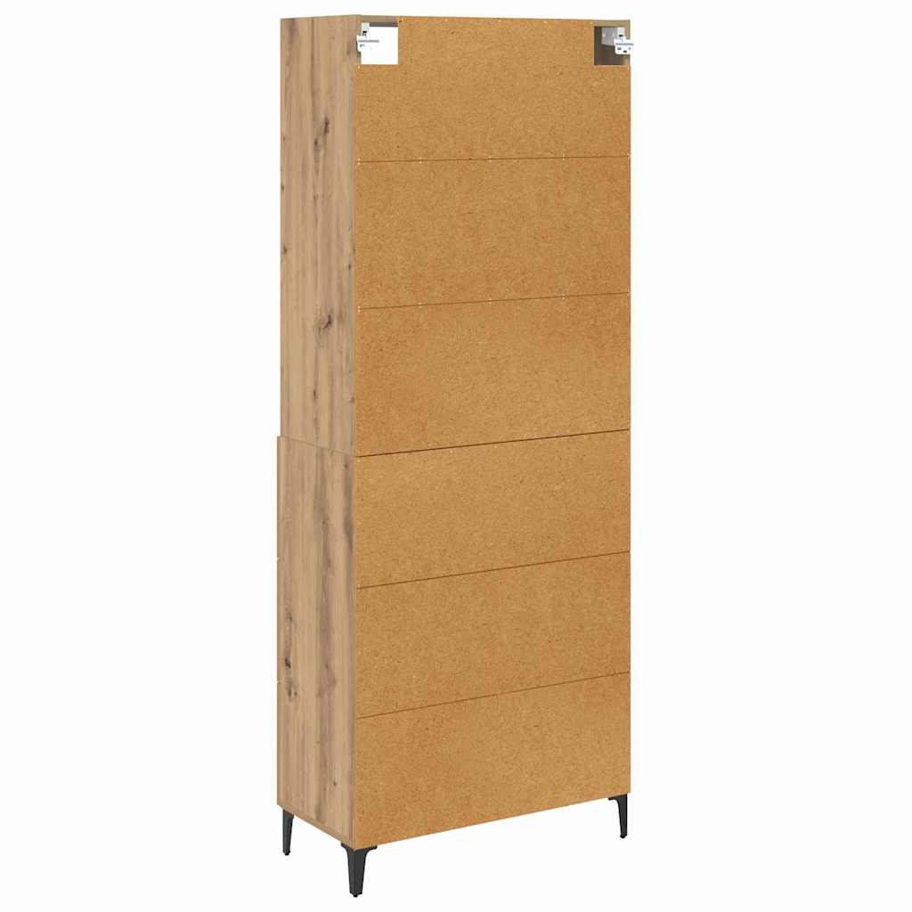 Bufet Stejar Artizanal 69,5 x 34 x 180 cm Lemn compozit — imaginea 3